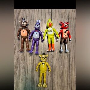 SOLD ALREADY! Five Night’s At Freddy’s Light Up Action Figures Lot Of 5 -